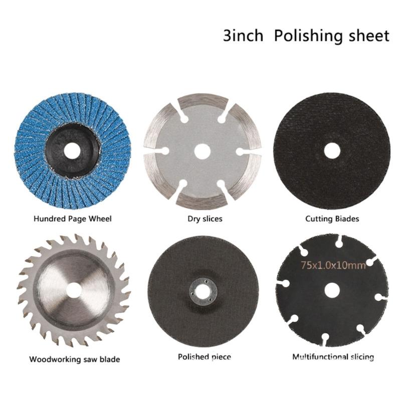 6Pcs 75mm Saw Disc Grinding Cutting Wheel Pneumatic Grinders Machine Processing Grinding Supplies Metal Electric