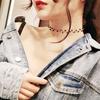 2024 New Arrivals Hot Fashion Black Crystal Necklace Kolye Collier Simple Cross Strand Beaded Chokers Necklaces Women Jewelry
