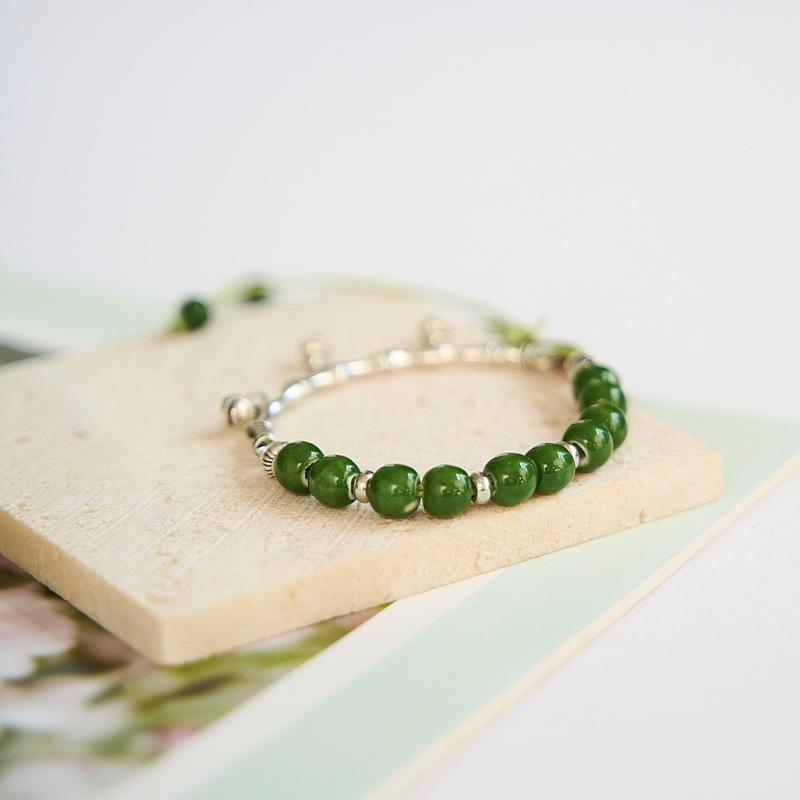 Bracelet Summer Women's Versatile Jewelry Butterfly Fresh Student Girlfriend Mori Antique Ceramic Bracelet