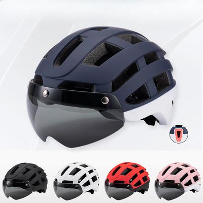 Novos Óculos Magnéticos com Luz Capacete Capacete de Ciclismo de Estrada Geral Moldagem Integrada