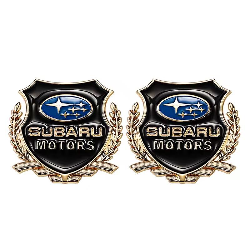 2Pcs Car Metal Badge Stickers Decorative Accessories For Subaru STI XV Forester BRZ Smart Crosstrek Legacy Mpreza Ascent Tribeca et4