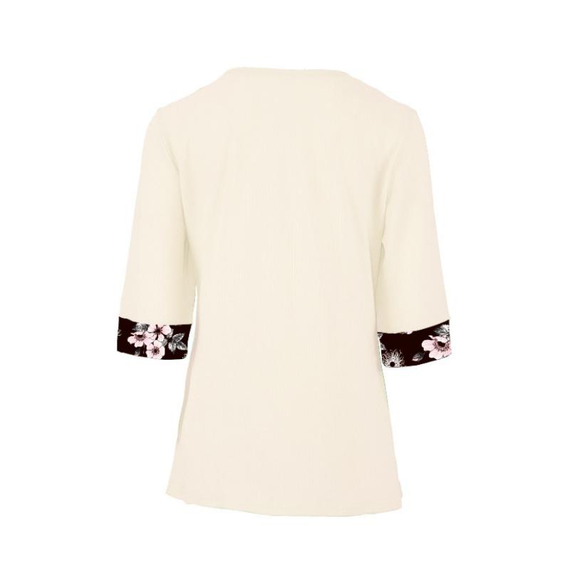 Yyfs Womens Summer Fashion Casual Spring Flower Pattern Print Short Sleeve Square Collar Blouses Shirts