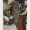 Wool Vintage Tweed British Casual Suit Jacket for Women