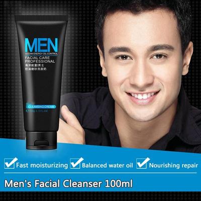 Oil Control Cleansing Pore Removing Acne Moisturizing Scrub Men's Face Cleanser 100g