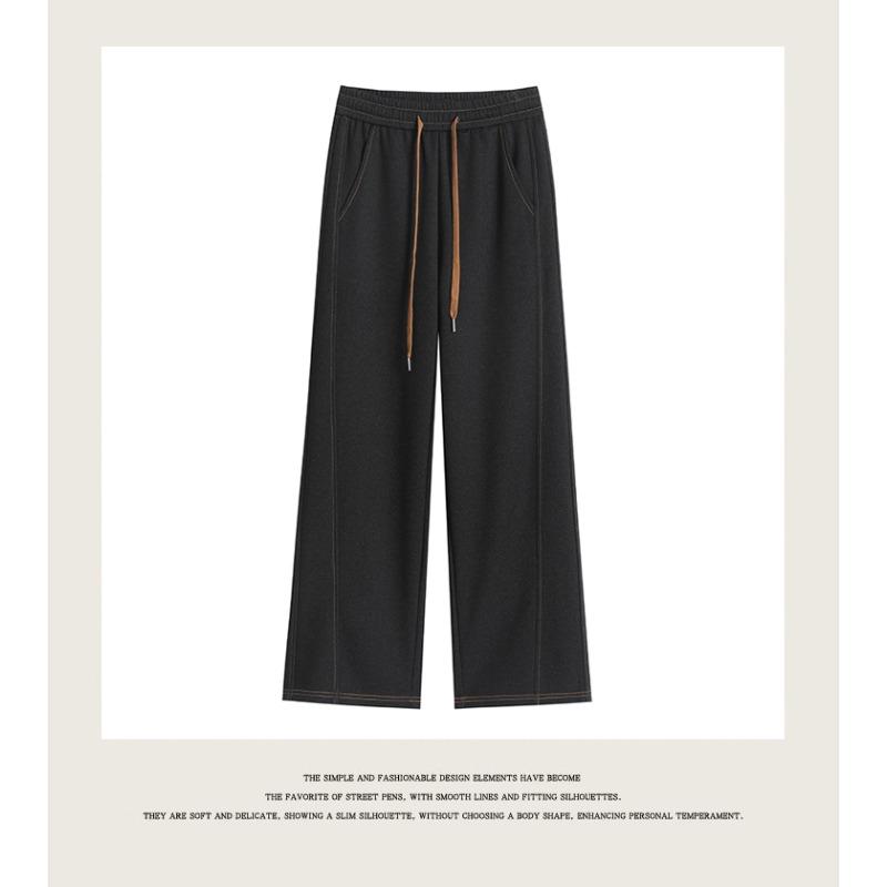 DIMANAF 2025 Autumn Winter Plus Size Women Pants Lady Long Pants Oversized Loose Casual Jeans Bottoms Thick Knitted