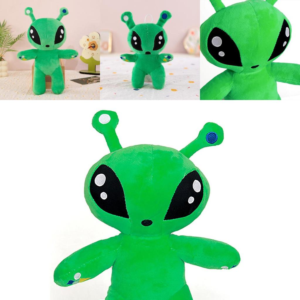 Peluche Alien Yeux Globuleux Vert Peluche Animale Dessin Animé Oreiller Cadeau Pour Enfants Sommeil