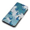 White Cloud Blue Butterfly PU Leather Wallet Flip Photo Frame Book Case for iPhone Samsung Huawei Honor Xiaomi Redmi Oppo Sony Motorola Nokia Google
