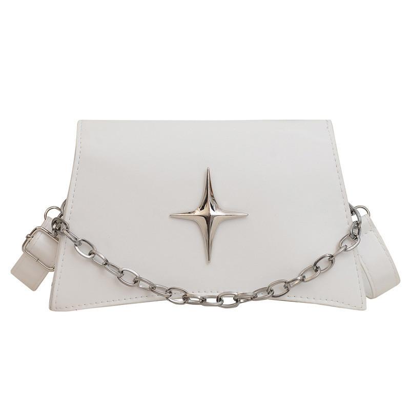 

Trendy 2023 New Fashion Pu Womens Small Square Bag Unique Chain Strap Crossbody белый