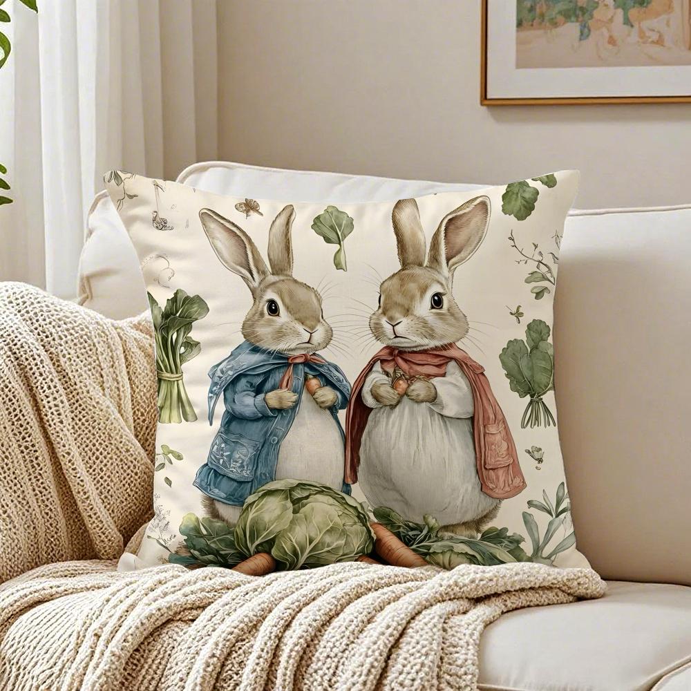Cartoon Character CutePeter RabbitSmart Cushion Cover Pillowcase Antidustmite living Room Sofa Decor Cushion Room