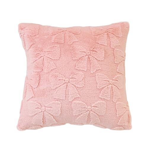 1PC Nuan Series 45x45cm Simple Solid Color Pillowcase Butterfly Knot Plush Soft Cushion Cover for Sofa Living Room Bedroom Home Decor