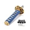 Samurai Sword Automatic Leather Shift Knob Universal For Lock/Button Transmission Cool Katana Gear Shifter Lever 150MM