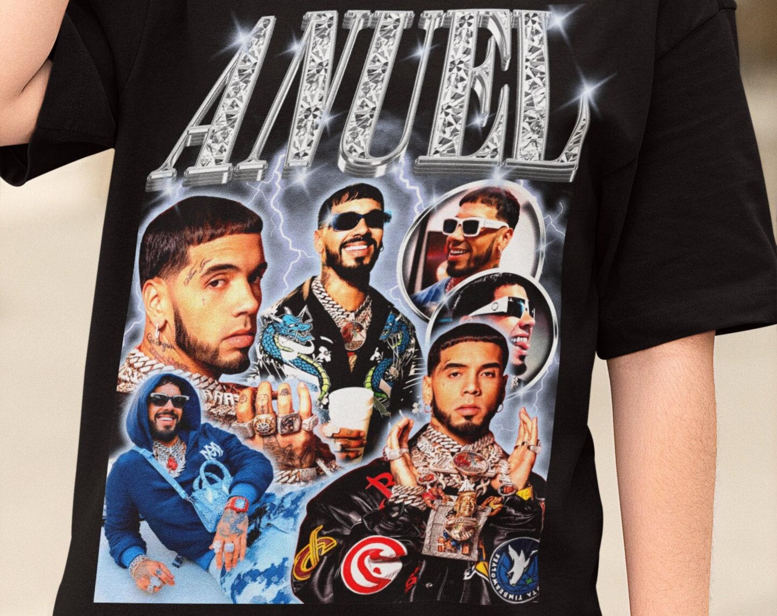 Anuel AA Vintage Retro Y2K Unisex T-Shirt | Anuel AA Fan Gift | I Anuel AA Fan Shirt | Real hasta la muerte | Anuel pr Trap | Trap Fan Shirt M