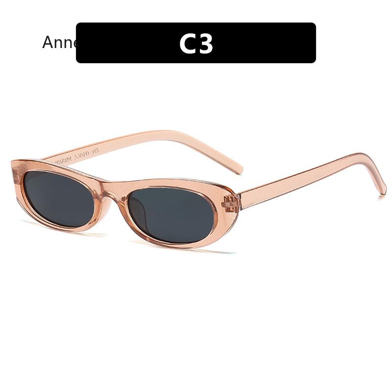 New Retro Oval Frame Sunglasses Personalized Small Frame Trend Versatile Street Shooting Sun Glasses Female güneş gözlüğü