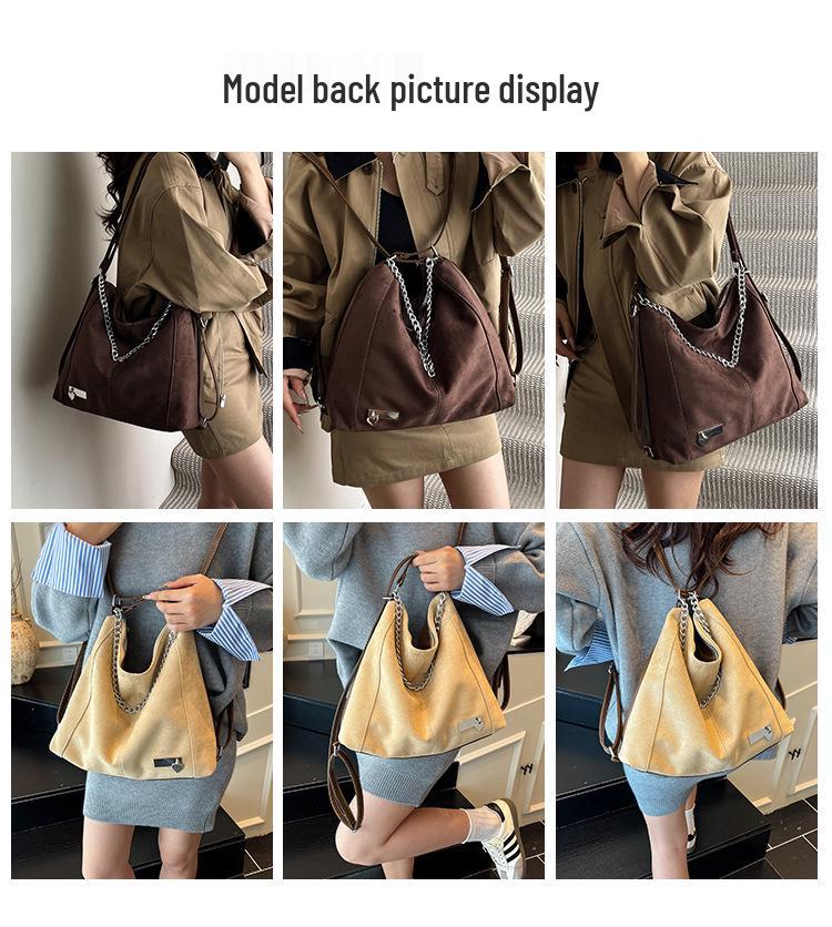2025 Trendy Women's Large-Capacity Fashionable Tote: Commute & Crossbody Bag