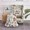 Flower Bohemia Style Wing Chair Cover Stretch Spandex Armchair Slipcover Single Sofa Covers Furniture Protector