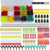330-Piece Soft Lure Set with Iseama Hooks In 15-Grid Box