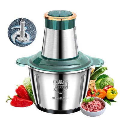 Garlic Mud Maker Blender Large Capacity Kitchen Grinder 2L Electric Meat Mincer Stainless Steel Chopper Food Processor