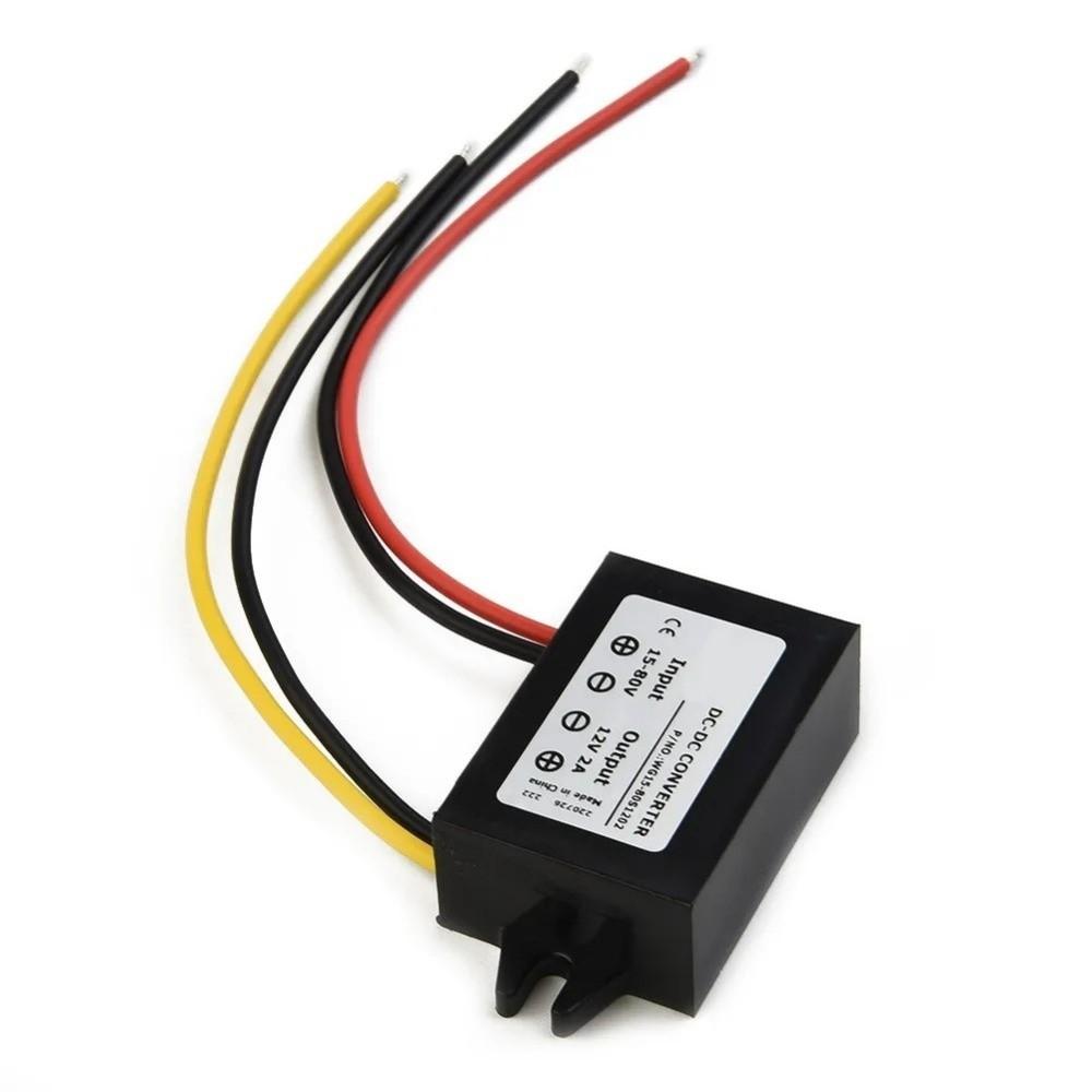 DC 15V-80V To DC 12V 2A Voltage Regulator Buck Converter Automotive Electrical Tool
