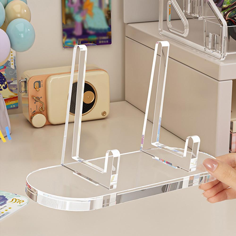 1PC Transparent acrylic badge display holder medals honor storage display stand desktop color paper card storage holder