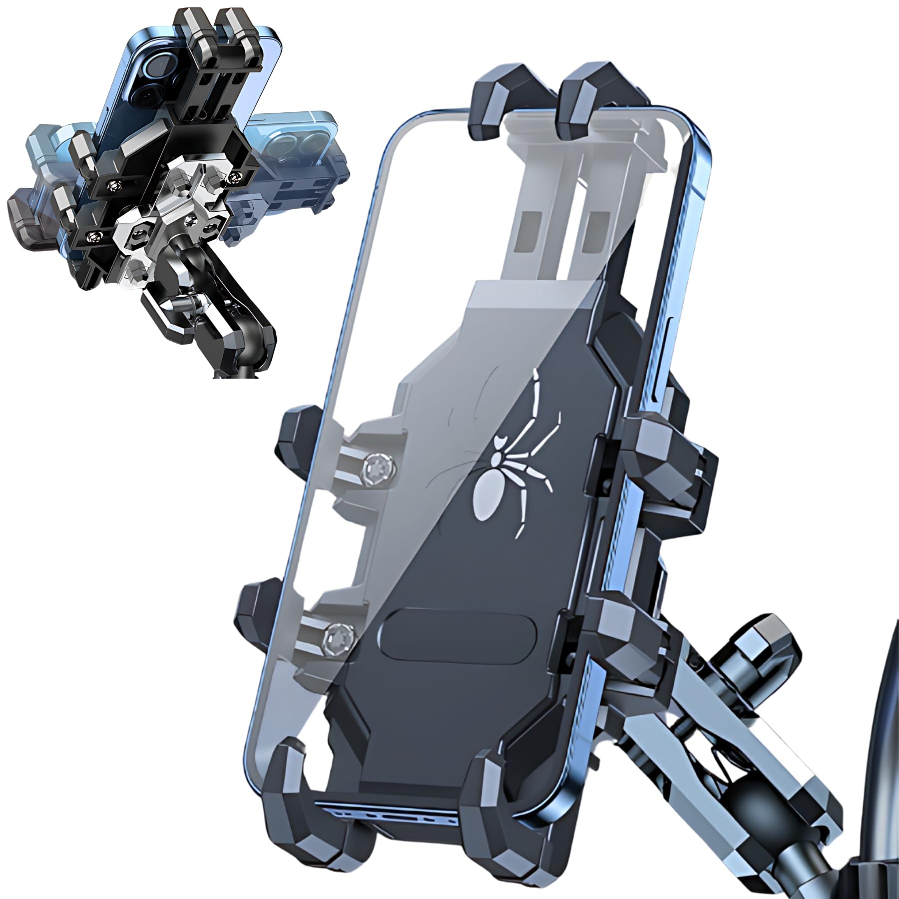 

Mellbo Смартфон Смартфон Алюминиевый Автомобильный Смартфон Регулируемый Совместимый с Большинством Смартфонов Держатель, Велосипедная/Мотоциклетная Подставка, Сплав, Держатель, 360°