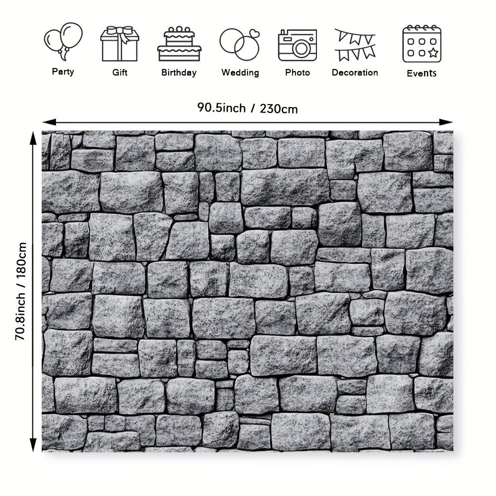 1 Piece Medieval Castle Stone Wall Backdrop - Realistic Brick Design, Perfect for Birthday Party Decorations and Interiors