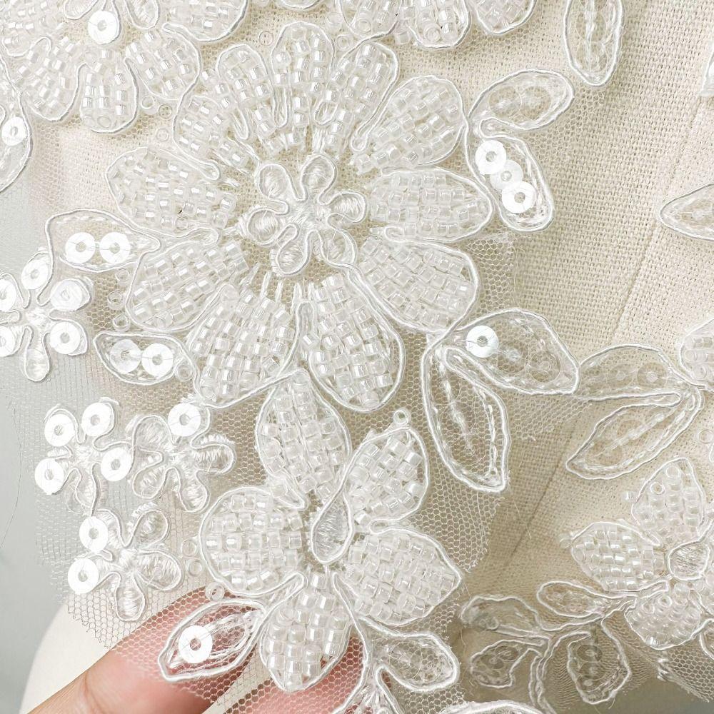 1 Pair Knitting Floral Flower Clothing Patch Clothing Appliqué  Clothing Decoration