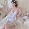 Sexy Pajamas, Pajamas with Chest Pads, Pajamas Women's Ice Silk, Girls Suspender Pajamas, Summer Ladies Loungewear