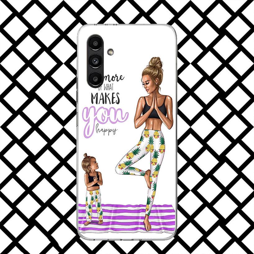 Mutter Baby Mädchen Handyhülle für Samsung Galaxy A17 A37 A57 A16 A26 A36 A56 A15 A25 A35 A55 A14 A24 A34 A54 A13 A23 A33 A53 Galaxy
