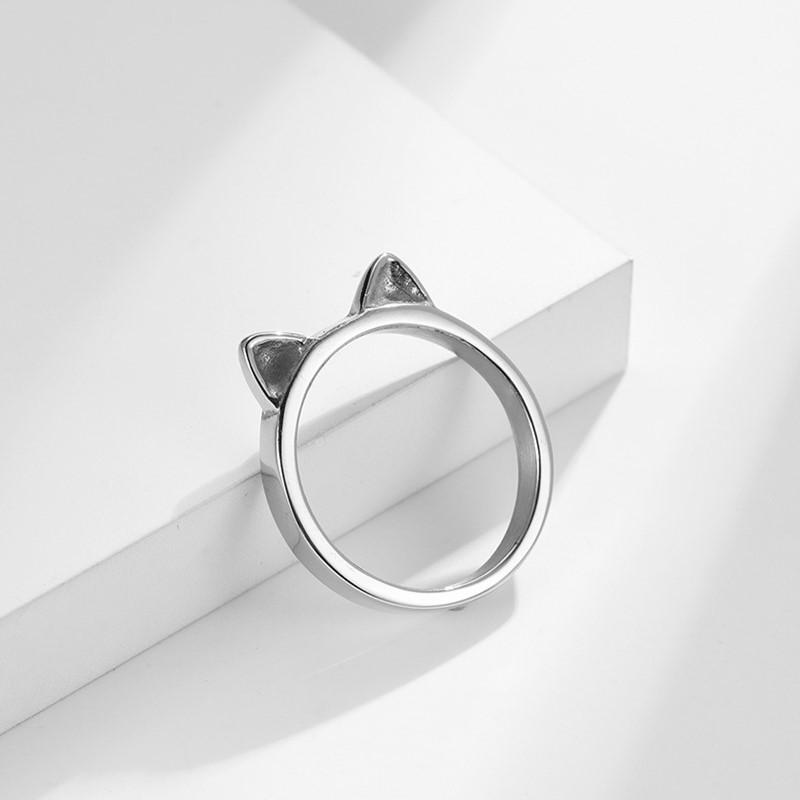 Lovely Cat Kitty Ring for Women Girl Size 5-10