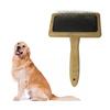 Cats Brush Bamboo Wood Handle Dog Grooming Comb Gently Removes Loose Hair Tan