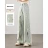 TERRE BLEUE Women's High-Waist Loose Straight-Leg Graffiti Jeans