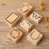 Original light retro handbook seal, butterfly, cat, garland message card, decorative material printing stamp journal stamp