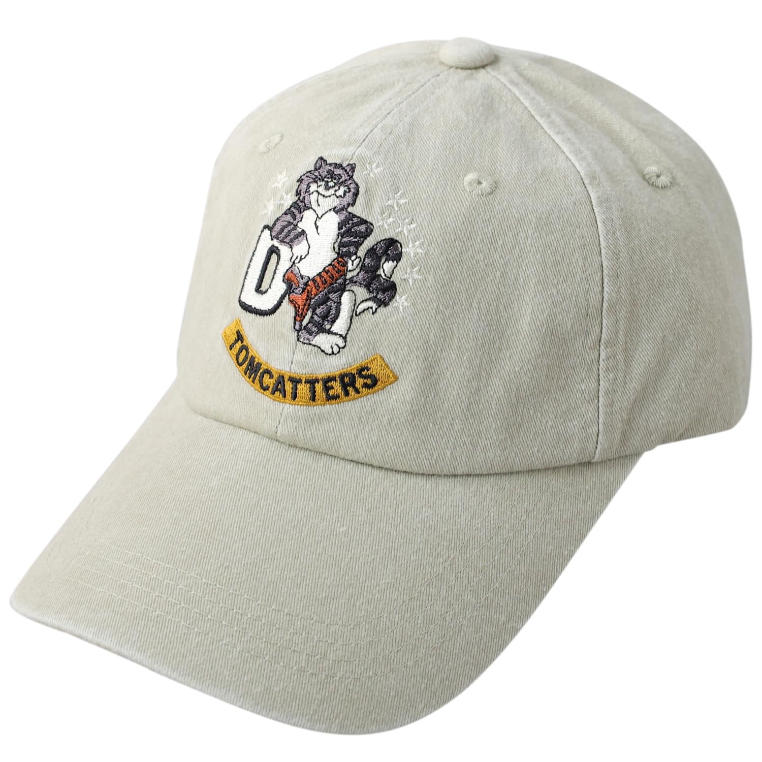 

Avirex Tomcat Pigment Military Baseball Full Tomcat TOM CAT Beige F-14 Low-Profile Cap, 6-Panel, Cap, Men s 01,