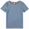 366 Sommer Gestreiftes Retro Lockeres Color Block T-Shirt - Koreanischer Stil Rundhals Kurzarm