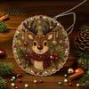 Holiday Party Crafting Accessories Christmas Faux Pearl Painting Hanging Ornament Kit, DIY 3D Beads Multi Layered Bead Art Craft, Acrylic Gem