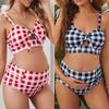 Women's Colours Pregnant Women High-Breasted Straps Bikini Set Two-Piece Swimsuit