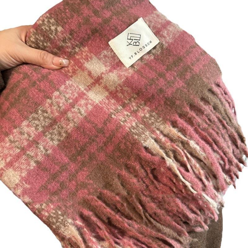 Měkký zimní šátek pro ženy Nejnovější stylový tkaný šátek teplý pro dámské šátky