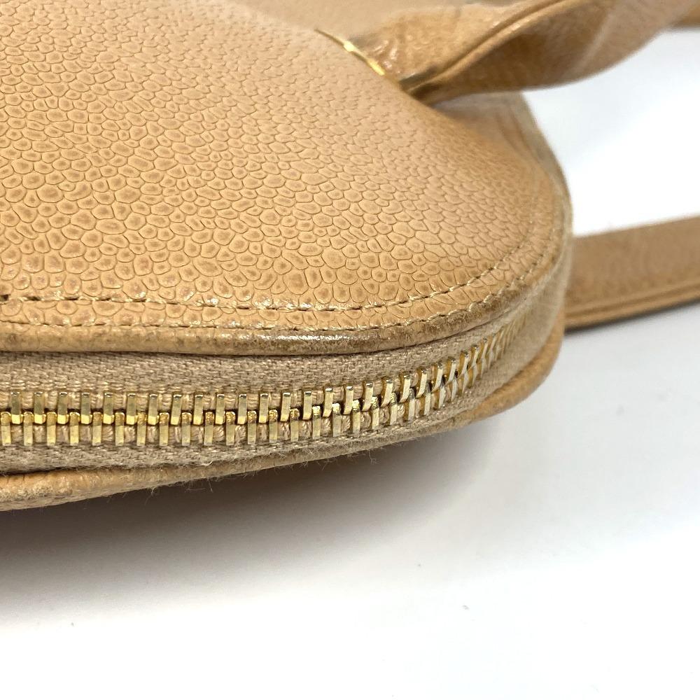 CHANEL vintage CC CC Mark Bag Shoulder Bag Tote Bag Caviar Leather Beige