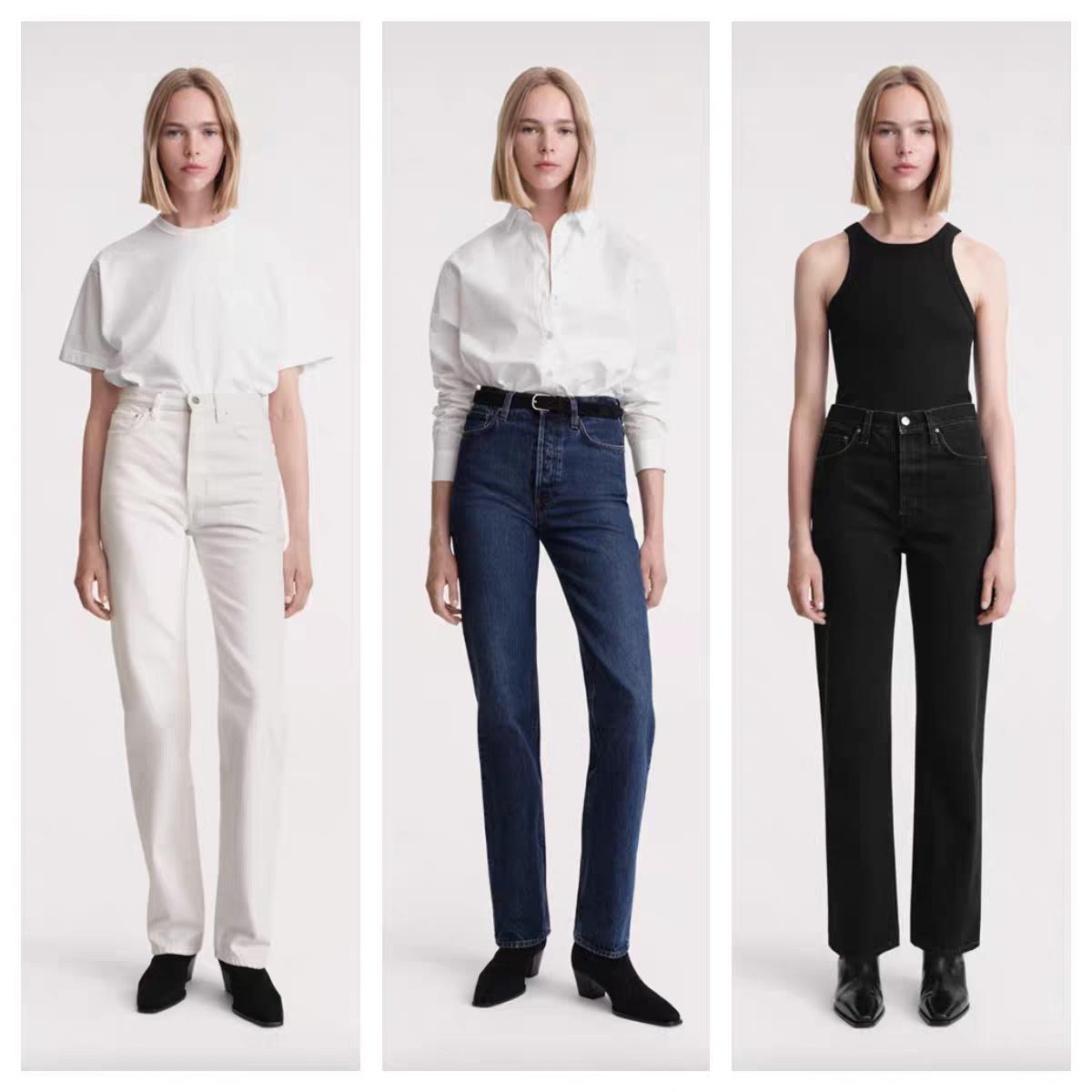 

Sweden Tote Organic Cotton High-Waist Straight-Leg Jeans 30