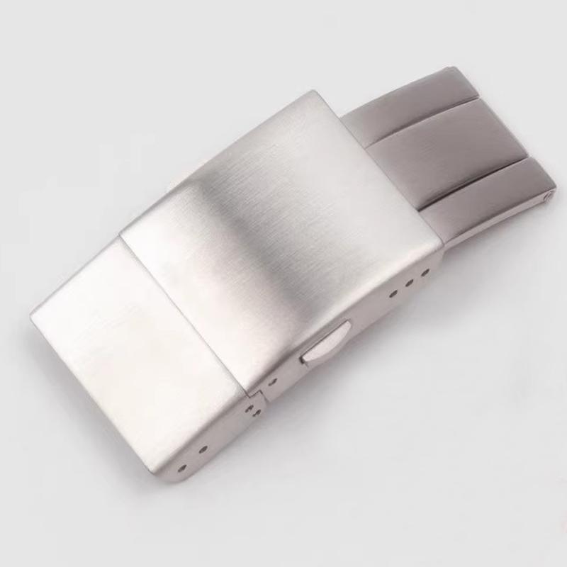 19mm Thickened 316L Stainless Steel Foding Buckle for Longines Rubbe Watchband Hydroconquest L3 Strap Foldover Butterfly Clasp