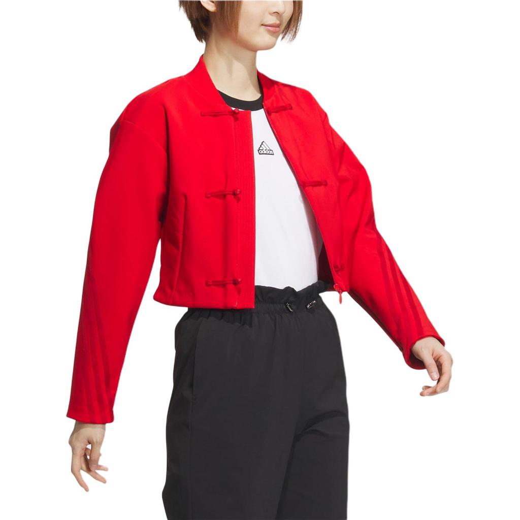 adidas Samuel Gui Yang Collaboration Short Jacket With Disc Buttons Women Outerwear Energy-Red JF6664