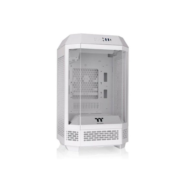 Caja PC Mini Tower - THERMALTAKE - SPCC - Blanc - USB-C - Ventana LCD