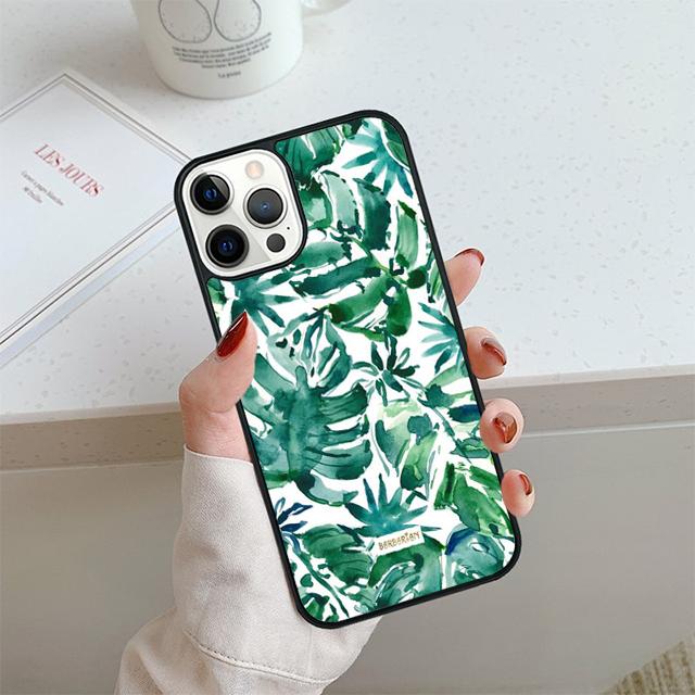 Monstera Blad Palm Träd Blommor Telefonfodral För iPhone 17 Air 14 15 16 13 12 Fodral För Apple 14 15 16 Pro Max Plus