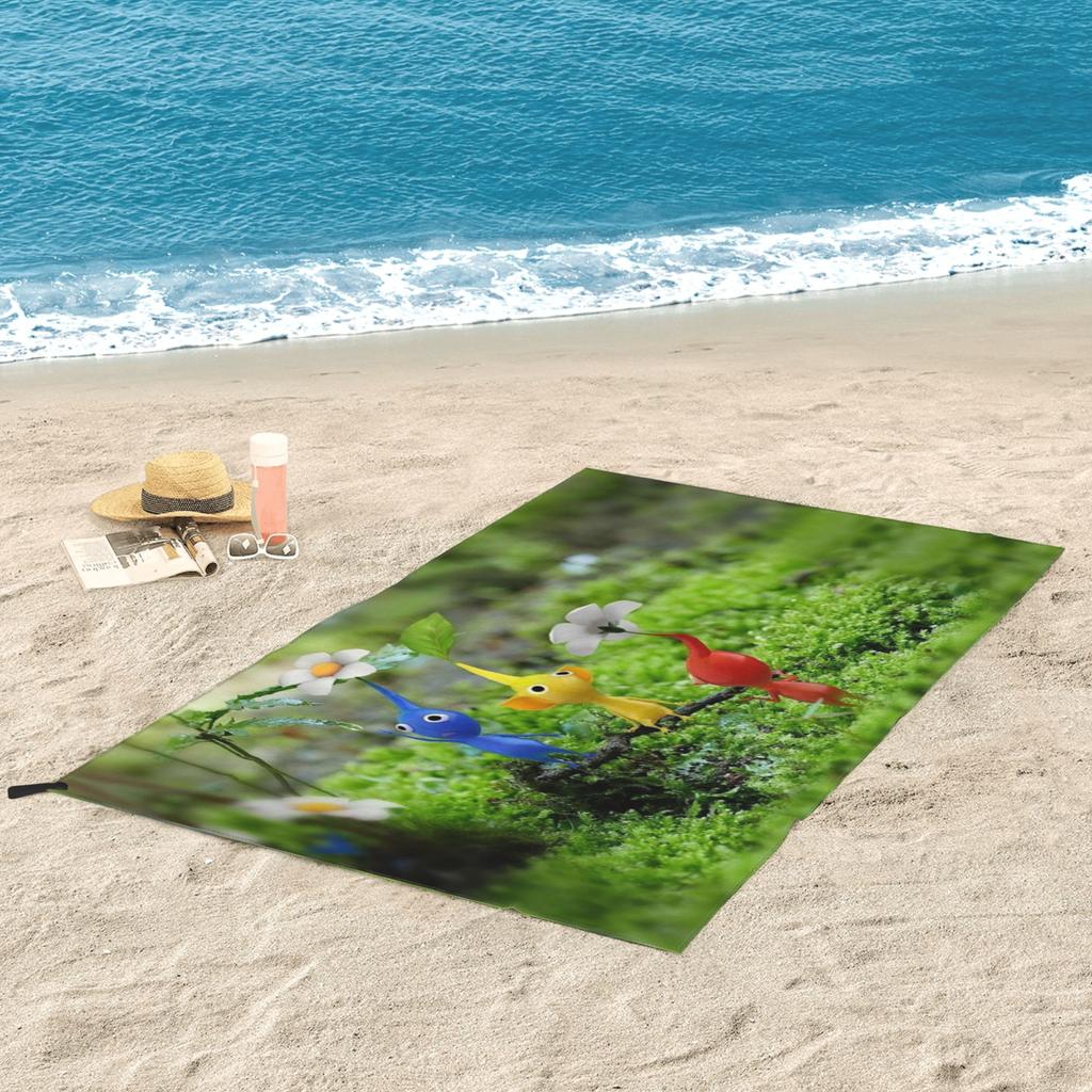Pikmin Beach Towel Soft Microfiber Quick Dry Absorbent Quick Towels For Bath