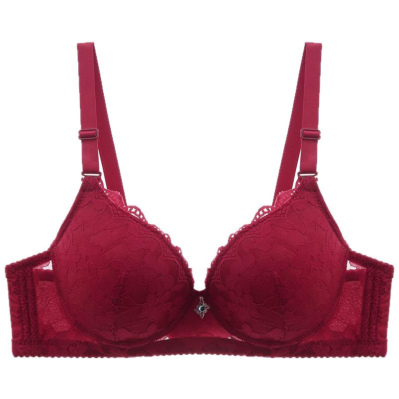 European & American Plus Size Lace Underwire Sexy Bra - Adjustable Fit