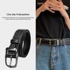 Ceinture en Cuir Style Rétro Hong Kong pour Homme avec Boucle à Ardillon - Polyvalente Large Décontractée