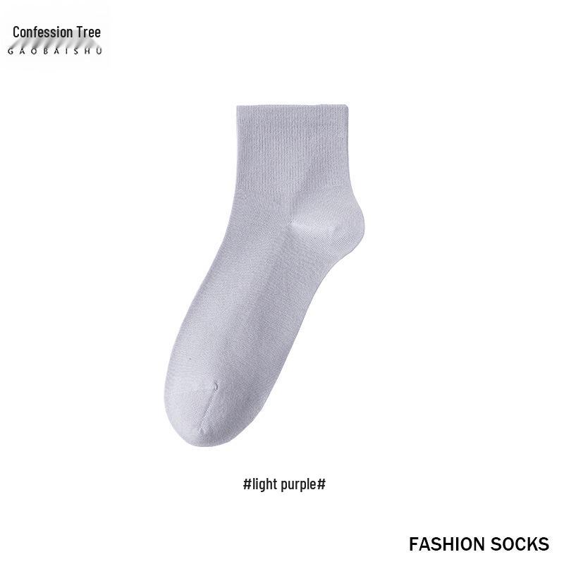 Women's Five-Toe Breathable Cotton Socks - Autumn/Winter Mid-Calf, Sweat-Absorbent, Candy Colors