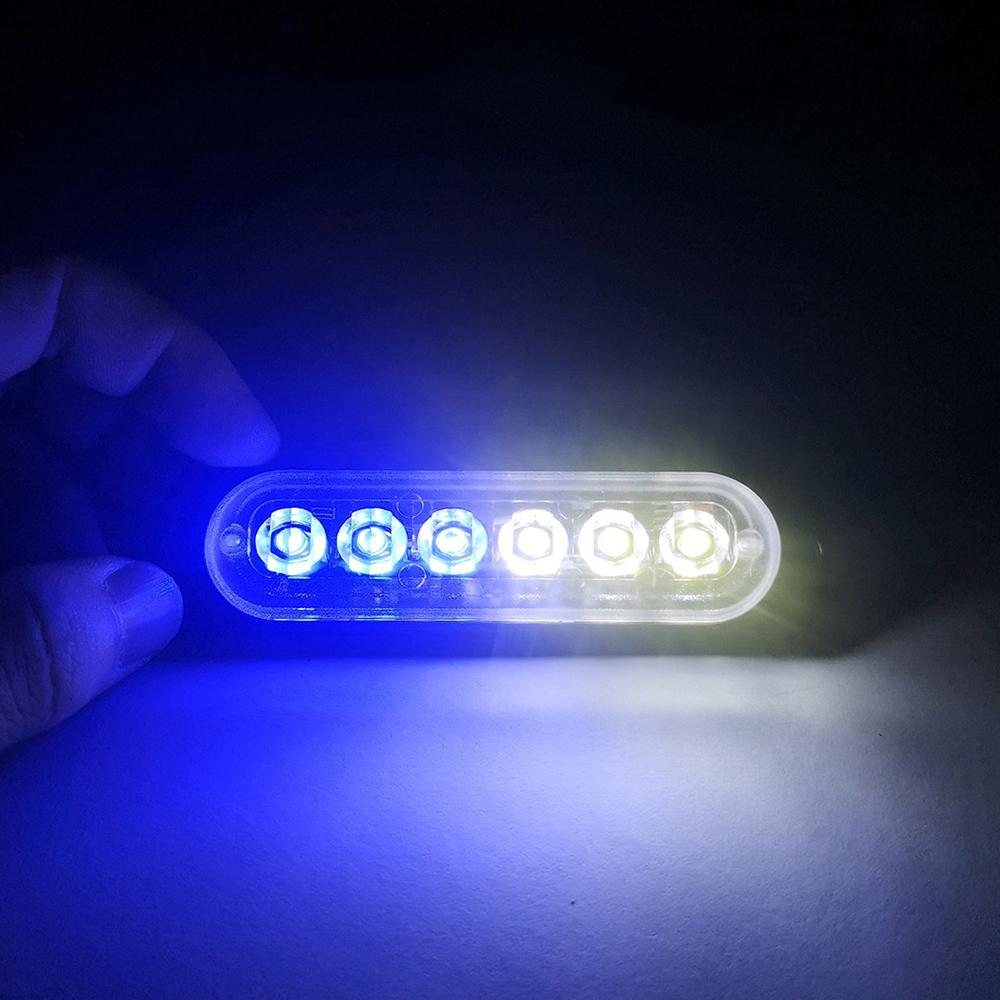 Led Strobe Light Flashing Grille Lights Car Emergency Light 6Led Warn Light Police Lights For Car Truck Strobe Led Light 12V 24V