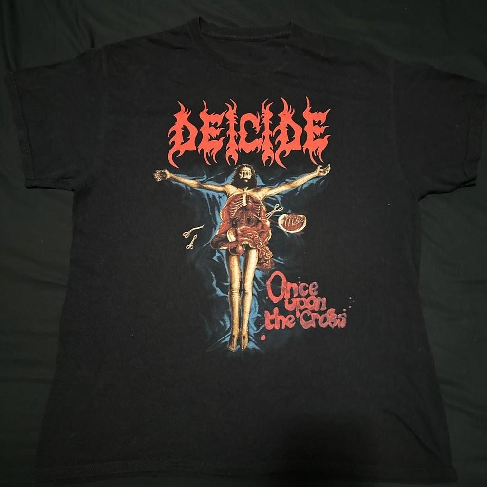 Vintage Deicide Once upon the Cross Black Shirt Unisex Concert S to 5XL MQ042 Unisex T-Shirt XXXXL