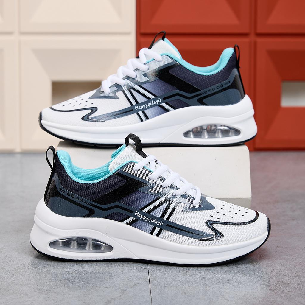 2025 spring and summer new mesh sports running shoes gradual change breathable thick sole versatile casual lightweight women's shoes trendy shoes